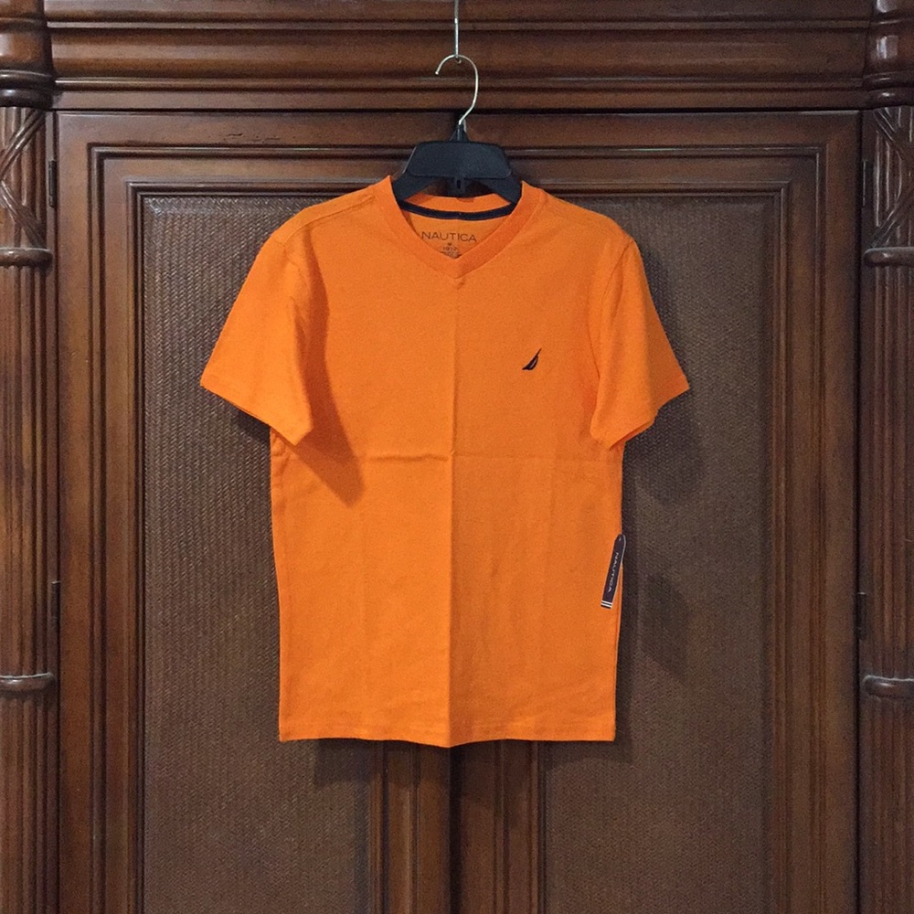 ๐ NAUTICA ๐ COLLECTION LUXURY STYLISH SUPER CUTE ORANGE COLOR KIDS T - SHIRT . - Picture 1 of 4
